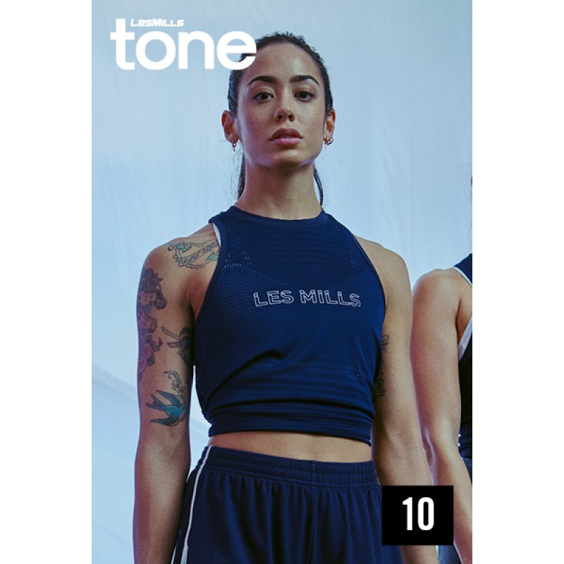 [Hot Sale]LesMills TONE 10 New Release 10 DVD, CD & Notes